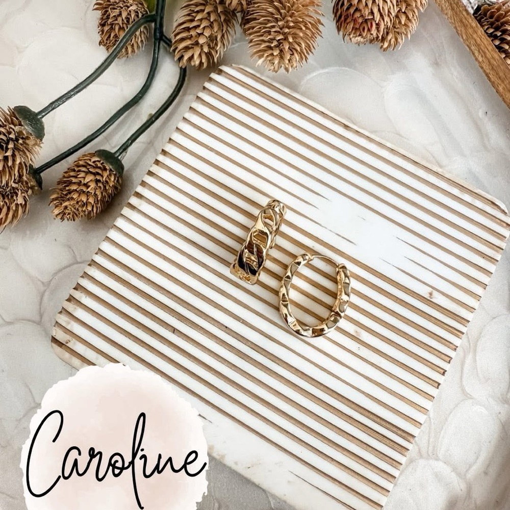 Bloom Trendy Fashion Jewelry Caroline Gold Chain-Link Hoop Earrings